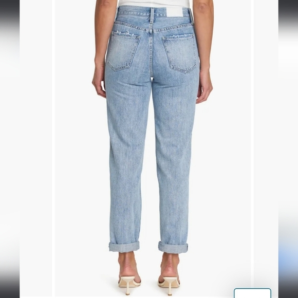 NEW Pistola Presley High Rise Relaxed Roller Jean Distressed Straight Leg Luxury - Picture 2 of 14